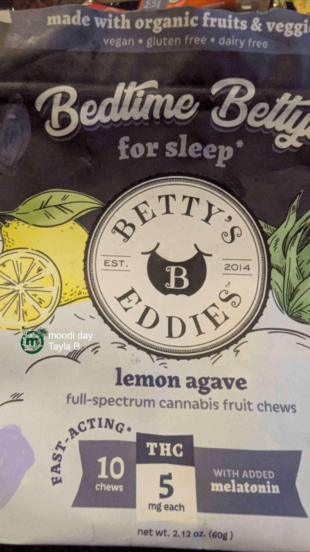 Shop Betty's Eddies Lemon Agave Bedtime Betty's [10pk] (100mg THC